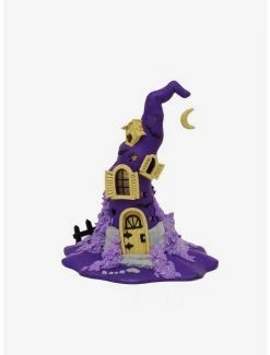 Best Pirce 💯 Claydough 🧛 Halloween Purple Led Witch Hat Tablepiece 🤩