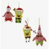 Cheap 🌟 Spongebob Squarepants And Patrick Blow Mold Ornaments 4 Pc Set ❤️