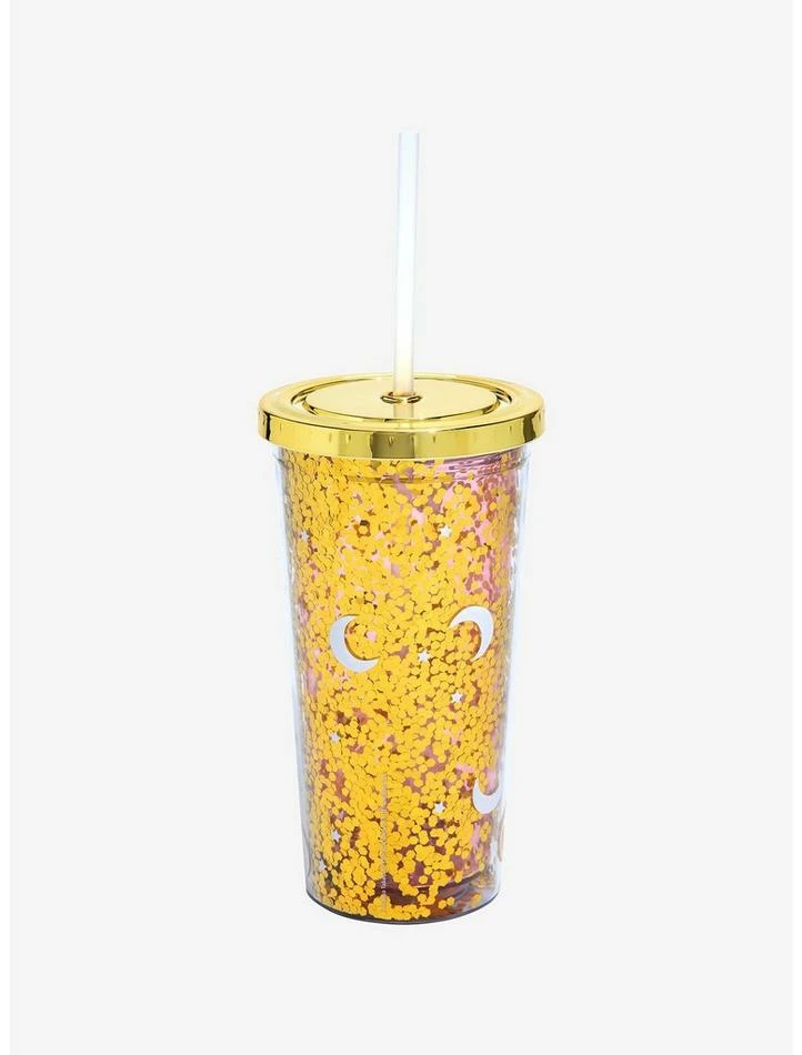 Outlet π Sailor Moon Crystal Gold Glitter Acrylic Travel Cup π― 2 Outlet π Sailor Moon Crystal Gold Glitter Acrylic Travel Cup π― - Image 2