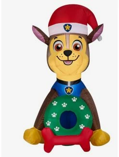 New 🤩 Nickelodeon Paw Patrol Chase Santa Hat Inflatable Decor 🎁