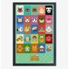 Brand new 🥰 Nintendo Animal Crossing New Horizons Character Icons Framed Wood Wall Art 🤩