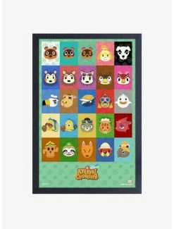 Brand new 🥰 Nintendo Animal Crossing New Horizons Character Icons Framed Wood Wall Art 🤩