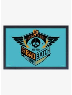Brand new 🔔 Star Wars The Bad Batch Emblem Framed Wood Wall Art 🎁