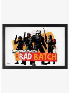 Hot Sale 🌟 Star Wars The Bad Batch Group Pose Framed Wood Wall Art ✨