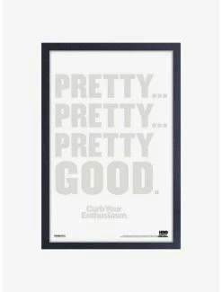 Best Pirce ❤️ Curb Your Enthusiasm Pretty Good Framed Wood Wall Art 🌟