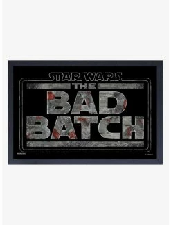Promo 🎁 Star Wars The Bad Batch Logo Framed Wood Wall Art ❤️