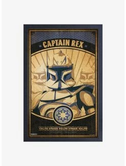 Best deal ⌛ Star Wars The Clone Wars Captain Rex Framed Wood Wall Art 😀