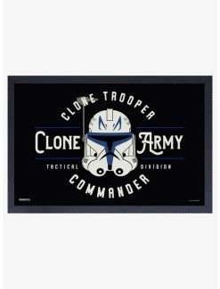 Cheapest 🥰 Star Wars The Clone Wars Clone Army Framed Wood Wall Art 🥰