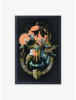 Outlet ⭐ Dungeons and Dragons Group Framed Wood Wall Art 😍