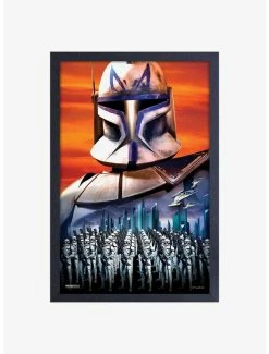 Coupon 😍 Star Wars The Clone Wars Army of Clones Framed Wood Wall Art 👏
