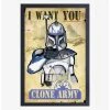 Flash Sale ⭐ Star Wars The Clone Wars I Want You Framed Wood Wall Art 🎁