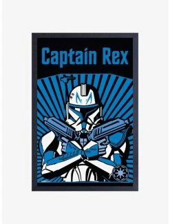 Cheapest 🎉 Star Wars The Clone Wars Rex Propaganda Framed Wood Wall Art 🥰