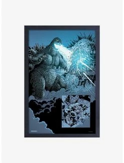 Coupon ❤️ Godzilla Beam Framed Wood Wall Art 🔥