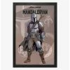 Deals 🌟 Star Wars The Mandalorian Grey Stance Framed Wood Wall Art 💯