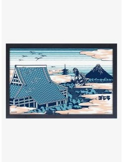 Discount 😍 Godzilla Clouds Framed Wood Wall Art 🌟