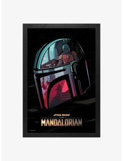 Coupon ❤️ Star Wars The Mandalorian Helmet Scenes Framed Wood Wall Art ✔️