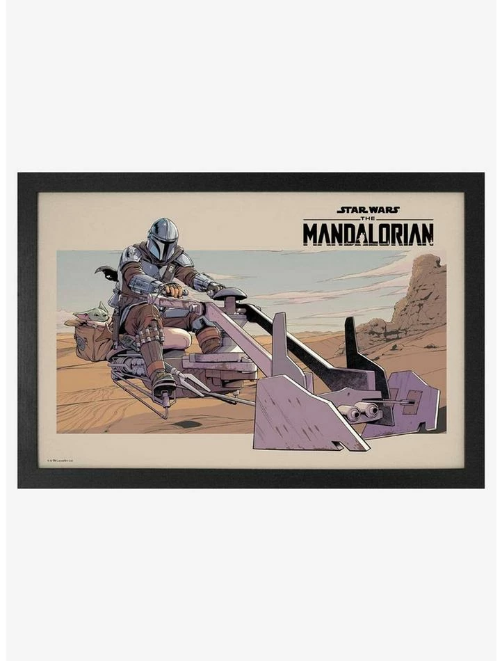 Promo ๐ Star Wars The Mandalorian Speeder Bike Framed Wood Wall Art ๐ 1 Promo ๐ Star Wars The Mandalorian Speeder Bike Framed Wood Wall Art ๐