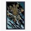 Promo ❤️ Godzilla Ghidorah Battle Framed Wood Wall Art 😀