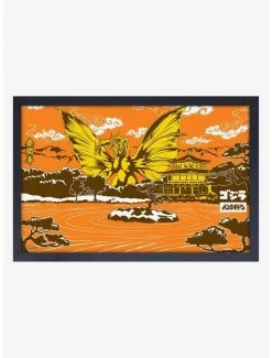 Outlet 🥰 Godzilla Ghidorah Water Framed Wood Wall Art 💯