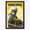 Cheap 🌟 Star Wars The Mandalorian With Child Yellow Framed Wood Wall Art 🎉