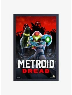 Discount 👍 Nintendo Metroid Dread Framed Wood Wall Art 🧨