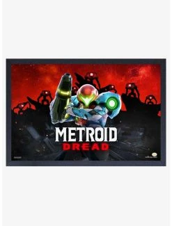 Discount 🥰 Nintendo Metroid Dread Landscape Framed Wood Wall Art ✔️