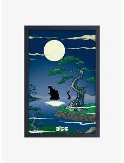 Best reviews of ❤️ Godzilla Moon Framed Wood Wall Art ⭐