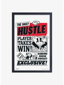 Budget 😉 Monopoly Daily Hustle Framed Wood Wall Art 🥰