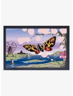Flash Sale ✨ Godzilla Mothra Blossoms Framed Wood Wall Art 🥰