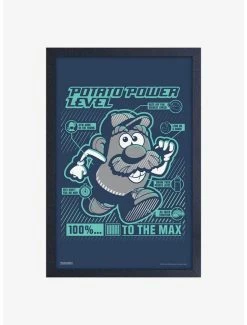 Wholesale ⌛ Mr. Potato Head Potato Power Framed Wood Wall Art 👏