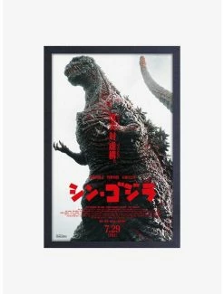 Promo 🤩 Godzilla Shin Godzilla Framed Wood Wall Art ⌛