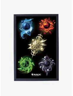 Best Pirce 🔔 Magic The Gathering Manas Framed Wood Wall Art 🧨