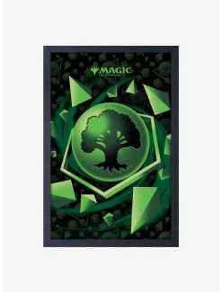 Outlet 🔔 Magic The Gathering Nature Framed Wood Wall Art ❤️