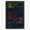 Brand new ✔️ Mighty Morphin Power Rangers Neon Framed Wood Wall Art 🔔