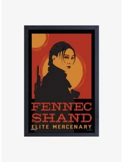 Deals 🔔 Star Wars Book of Boba Fett Elite Framed Wood Wall Art 🎁