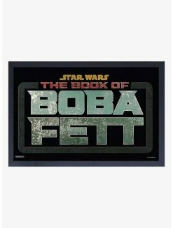Best Pirce 🤩 Star Wars Book of Boba Fett Logo Metal Framed Wood Wall Art 🔥