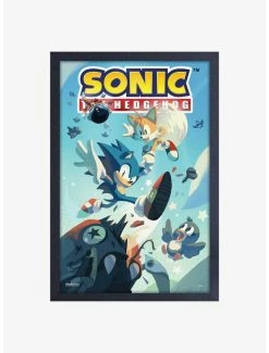 Cheap ✔️ Sonic the Hedgehog Flying Birds Framed Wood Wall Art 🎁