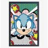Cheap 🔥 Sonic the Hedgehog Halftone Framed Wood Wall Art 😀