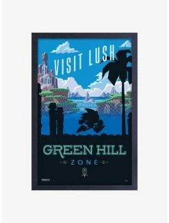 Outlet ⌛ Sonic the Hedgehog Lush Framed Wood Wall Art ✔️