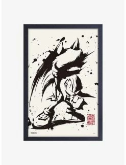 Wholesale ✨ Sonic the Hedgehog Inked Knuckles Framed Wood Wall Art ✔️