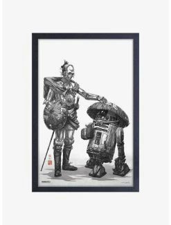 Wholesale 🔔 Star Wars Visions C3PO and R2D2 Framed Wood Wall Art 🎉