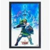 Top 10 🎁 Nintendo Legend of Zelda Breath of the Wild Zelda & Champions Link Defense Pose Framed Wood Wall Art 💯