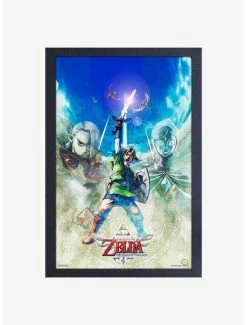 Discount 😉 Nintendo Legend of Zelda Skyward SwordLink Attack Pose Framed Wood Wall Art ❤️