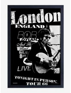 Cheap 😀 Bob Dylan London Framed Wood Wall Art 🌟