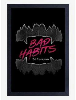 Top 10 🥰 Ed Sheeran Bad Habits Framed Wood Wall Art 🥰