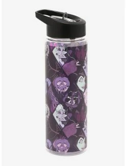 Discount ⌛ Disney Villains Face & Icon Water Bottle 👍