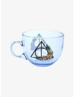 Cheap 😉 Harry Potter Deathly Hallows Floral Glass Mug 👍