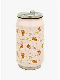 Best Sale 🔔 Rilakkuma Trio Floral Stainless Steel Can Tumbler 🎉