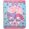 Coupon 🔥 My Melody & Kuromi Floral Throw Blanket 🎁