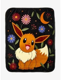 Brand new 😍 Pokemon Eevee Flowers Moon Throw Blanket ✔️